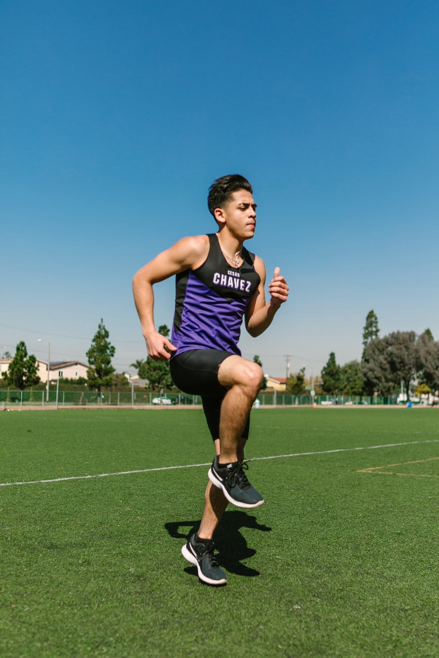 Man Jogging on the Open Field